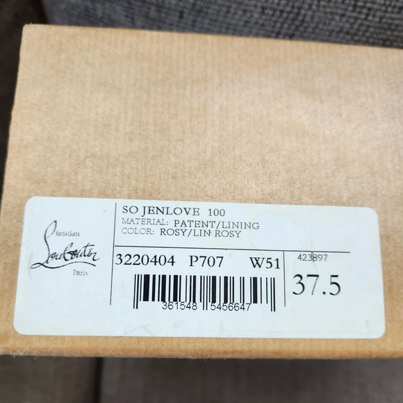 Christian Louboutin So Jenlove 100 Leather Stiletto Heels Women 37.5 Pink Luxury - Picture 7 of 12
